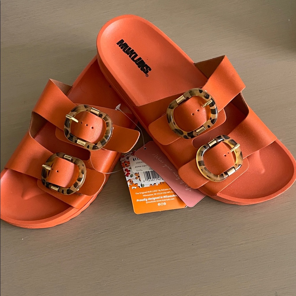Muk Luks Orange Women's Grand Cayman Sandal